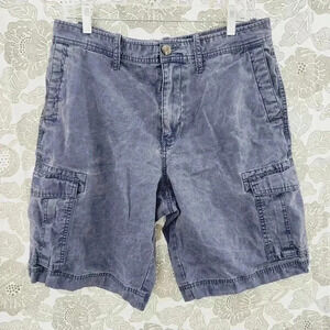 Eddie Bauer Men's 34 Cargo Shorts blue Bleached